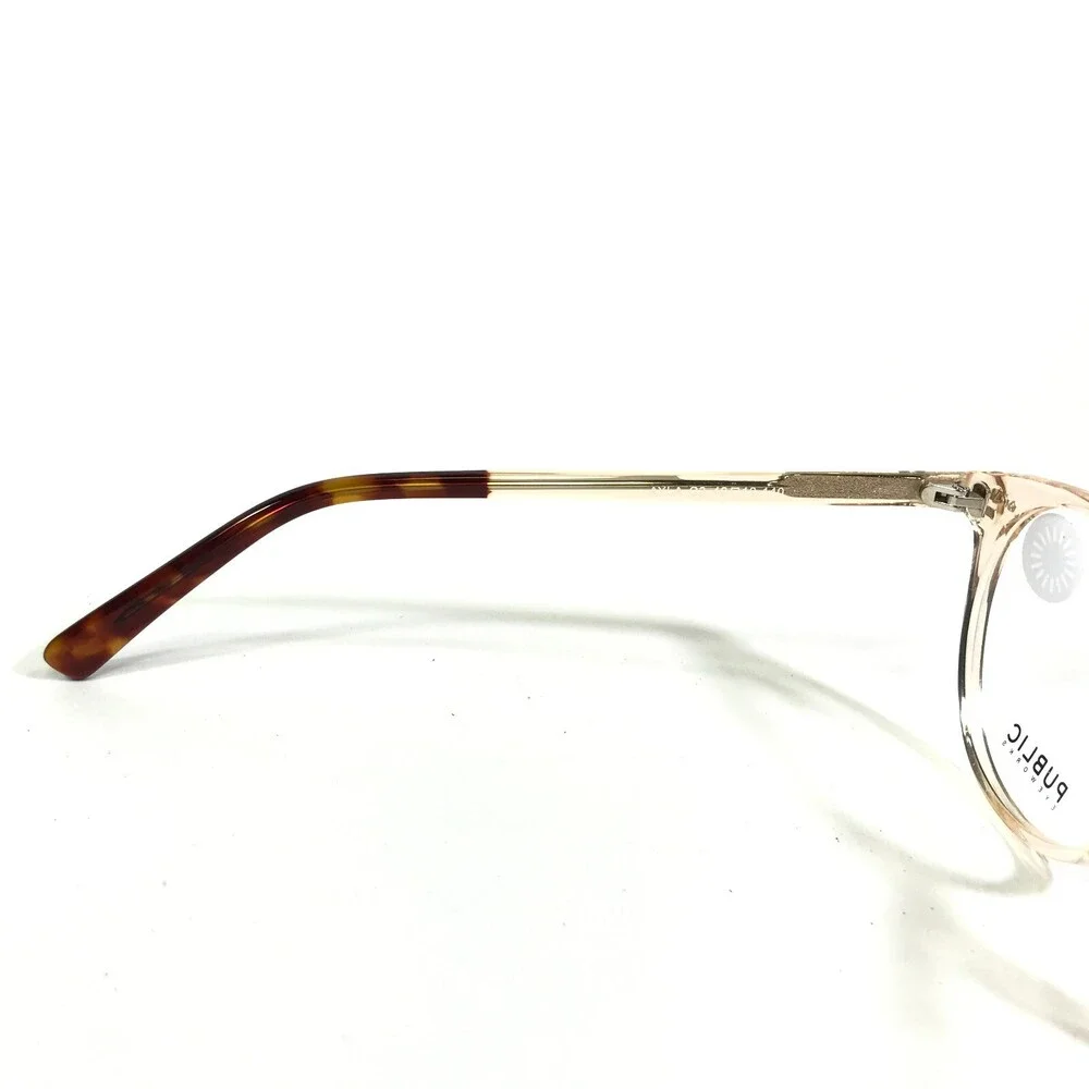 Public Eyeworks Eyeglasses Frames AYLA C3 Pink Clear Round Full Rim 49-19-140